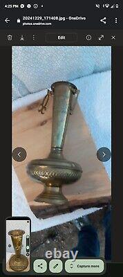 ULTRA COOL-TALL ANTIQUE COPPER Ceremonial Vase Oil Lamp Or Candle