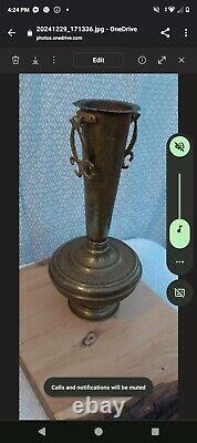 ULTRA COOL-TALL ANTIQUE COPPER Ceremonial Vase Oil Lamp Or Candle