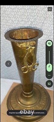 ULTRA COOL-TALL ANTIQUE COPPER Ceremonial Vase Oil Lamp Or Candle