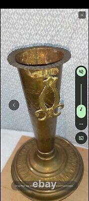 ULTRA COOL-TALL ANTIQUE COPPER Ceremonial Vase Oil Lamp Or Candle