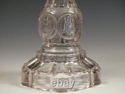 U. S. Glass Co. #15005 Silver Age aka Coin Oil Kerosene Lamp ca1892