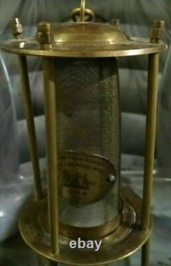 Unique 10''Antique Brass Miner Oil Lamp Nautical Maritime Ship Lantern Replica