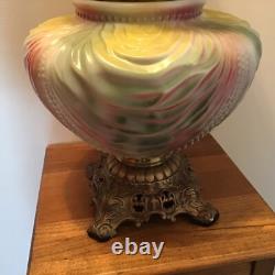 Unique AMAZING multi color Drape 27 Oil Lamp With Baby Face Ball Pink Shade