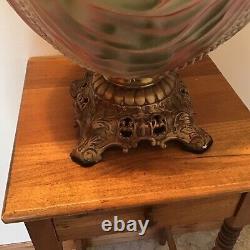 Unique AMAZING multi color Drape 27 Oil Lamp With Baby Face Ball Pink Shade