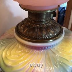 Unique AMAZING multi color Drape 27 Oil Lamp With Baby Face Ball Pink Shade