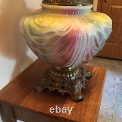 Unique AMAZING multi color Drape 27 Oil Lamp With Baby Face Ball Pink Shade
