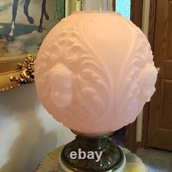 Unique AMAZING multi color Drape 27 Oil Lamp With Baby Face Ball Pink Shade
