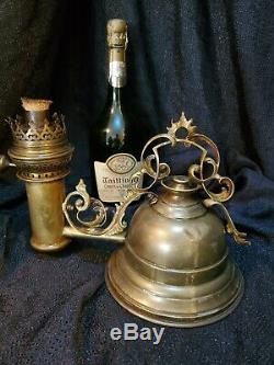 Unique Rare Ornate Victorian Brass Antique Oil Kero Lamp