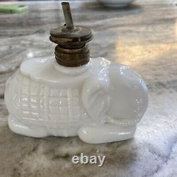 Unusual Figural Elephant Miniature Oil Lamp