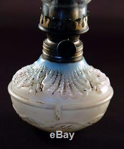 VERY RARE Antique VICTORIA Miniature Hanging Oil Lamp with Prisms, S1-248