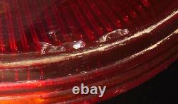 VINTAGE ANTIQUE ALADDIN RUBY RED BEEHIVE OIL LAMP w ORIGINAL MODEL B BURNER OLD