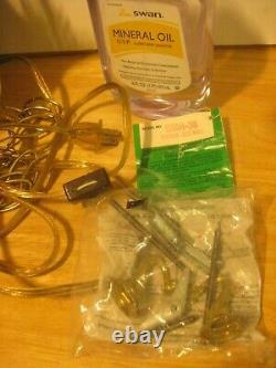 VINT. WORKING #OHM-38 OLD GRIST MILL OIL RAIN LAMP, WithINSTRUCTIONS & MINERAL OIL