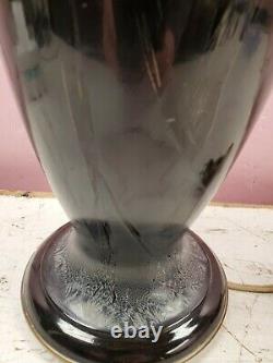 VNT 1930s Aladdin Venetian Art Glass Vase Oil Kerosene Lamp Electric Conversion