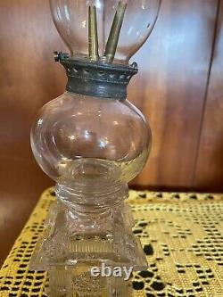 Vary Rare Boston And Sandwich Glass Whale Oil Lamp