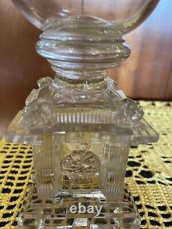 Vary Rare Boston And Sandwich Glass Whale Oil Lamp