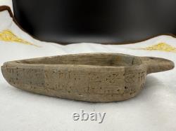 Very Old Ancient Near Eastern Oil Lamp With All Around Writing Engraving 300 BC