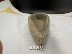 Very Old Ancient Near Eastern Oil Lamp With All Around Writing Engraving 300 BC