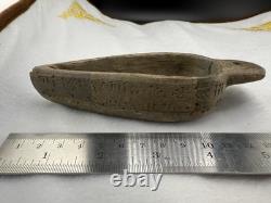 Very Old Ancient Near Eastern Oil Lamp With All Around Writing Engraving 300 BC