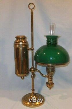 Very Scarce Complete 7 Brass Manhattan Student Oil lamp