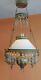 Victorian Bradley & Hubbard Hanging converted Oil Parlor Library Lamp Leprchaun
