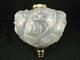 Victorian Moulded Wrythen Opalescent Glass Oil Lamp Font Art Nouveau Decoration