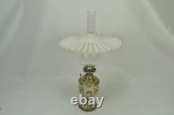 Victorian Oil Lamp Re&s, Silverplate, Very Nice, Richard Evered And Son