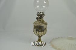 Victorian Oil Lamp Re&s, Silverplate, Very Nice, Richard Evered And Son