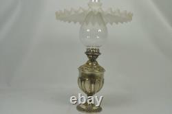 Victorian Oil Lamp Re&s, Silverplate, Very Nice, Richard Evered And Son