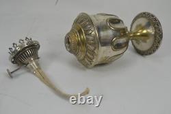 Victorian Oil Lamp Re&s, Silverplate, Very Nice, Richard Evered And Son