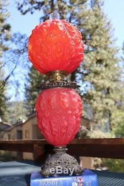Victorian'gone With The Wind' Hurricane/ Chamber Oil/ Gas Lamp