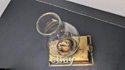 Viking Brass Oil Lamp Antique Nautical Decor Complete/coach Lamp/ Vtg