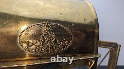 Viking Brass Oil Lamp Antique Nautical Decor Complete/coach Lamp/ Vtg