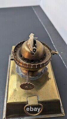 Viking Brass Oil Lamp Antique Nautical Decor Complete/coach Lamp/ Vtg
