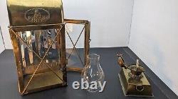 Viking Brass Oil Lamp Antique Nautical Decor Complete/coach Lamp/ Vtg