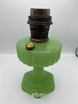 Vintage 1935 ALADDIN Nu-Type Model B Corinthian JADEITE Oil Lamp Moonstone
