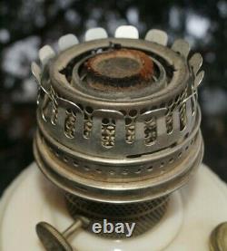 Vintage 1940 49 Aladdin Tall Lincoln Drape White Alacite Glass Oil Lamp