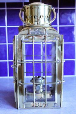 Vintage 1943 Brass Chief Light Anchor Lantern Ships Nautical Lamp Oil Burner