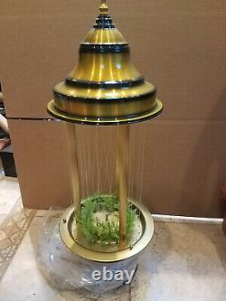 Vintage 1960's Fox Gold Oil Rain Lamp with White Greek Goddess 32 Table Model