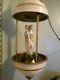 Vintage 70's Hanging Oil Rain Lamp 3 Greek Goddesses Antique Cream & Gold 36