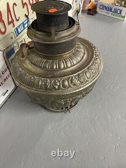 Vintage Antique 1890's THE ROCHESTER Embossed Brass Oil Lamp Circa