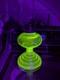 Vintage Antique 1925 P&A MFG Large Uranium Glass Floral Oil Lamp Wedding Scroll