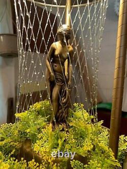 Vintage Antique 1960s Mineral Oil Rain Lamp WORKS Rare Nude Goddess by MJW Inc