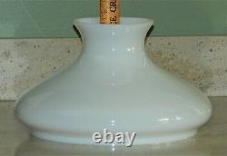 Vintage Antique AKRON DIAMOND Gas Pressure Oil Lamp Milk Glass Shade Electrified