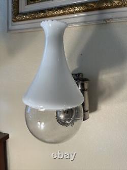 Vintage Antique Angle Lamp Co. New York Wall Mount Sconce Oil Lamp
