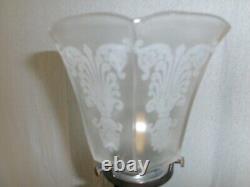 Vintage Antique Asian Electrified Oil Lamp Lchialli Marked-bronze With Stork