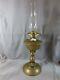 Vintage Antique Brass Duplex Oil Lamp Complete With Chimney Shepards Hut Lamp