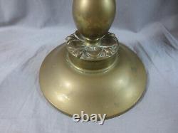 Vintage Antique Brass Duplex Oil Lamp Complete With Chimney Shepards Hut Lamp