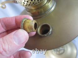 Vintage Antique Brass Duplex Oil Lamp Complete With Chimney Shepards Hut Lamp