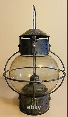 Vintage/Antique Clear Globe Railroad Kerosene Lantern