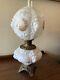 Vintage Antique Fostoria Oil Lamp Consolidated Lions Head Puffy GWTW Parlor